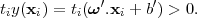 tiy(xi) = ti(ω′.xi + b′) > 0.
